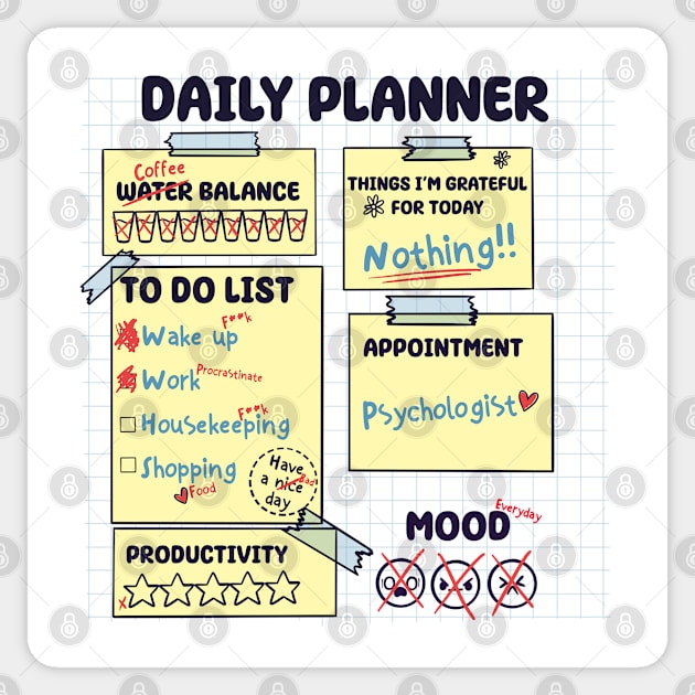 Daily planner Sticker by Freecheese